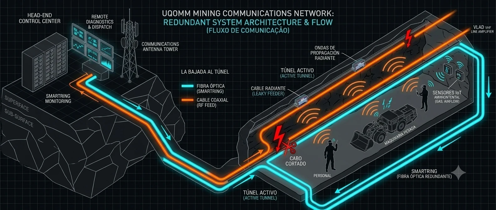 UQOMM Leaky Feeder System Architecture
